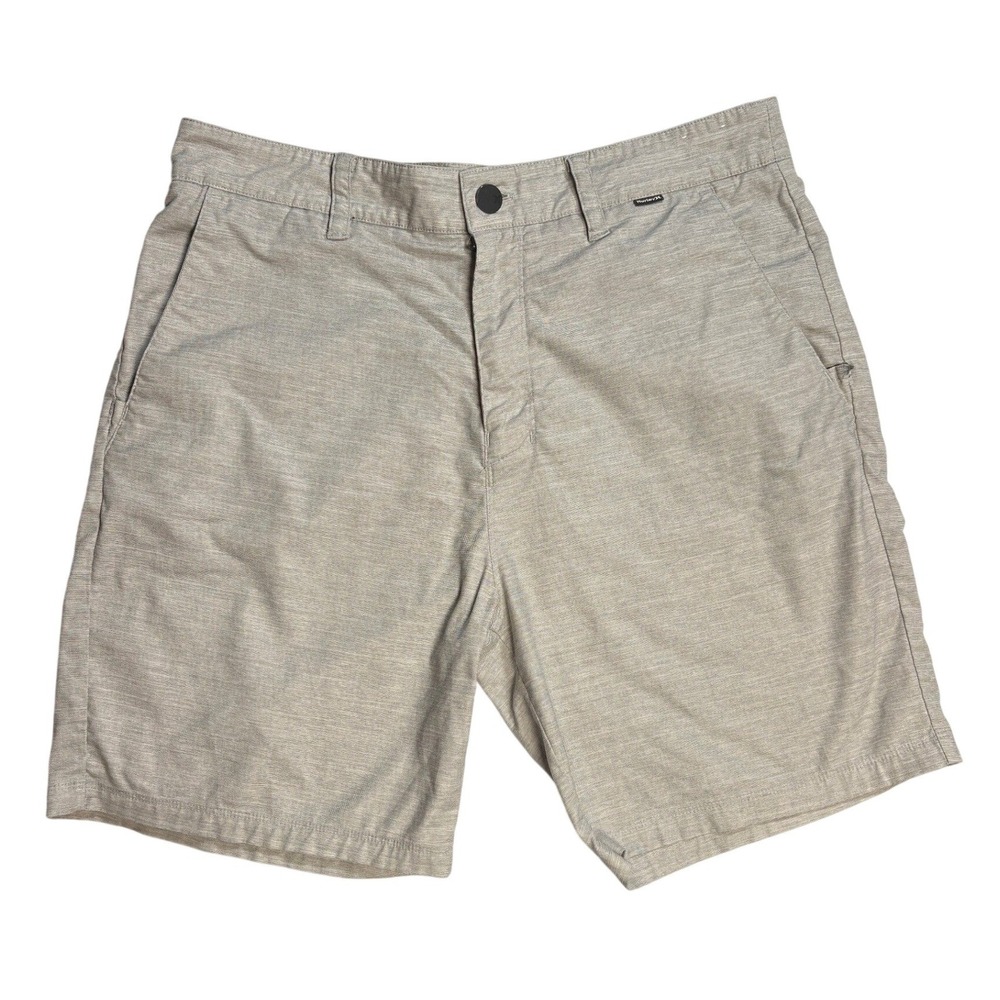 Hurley Mens 32 Dri-FIT Hybrid Walk Shorts Grey Heathered Stretch MWS0006500